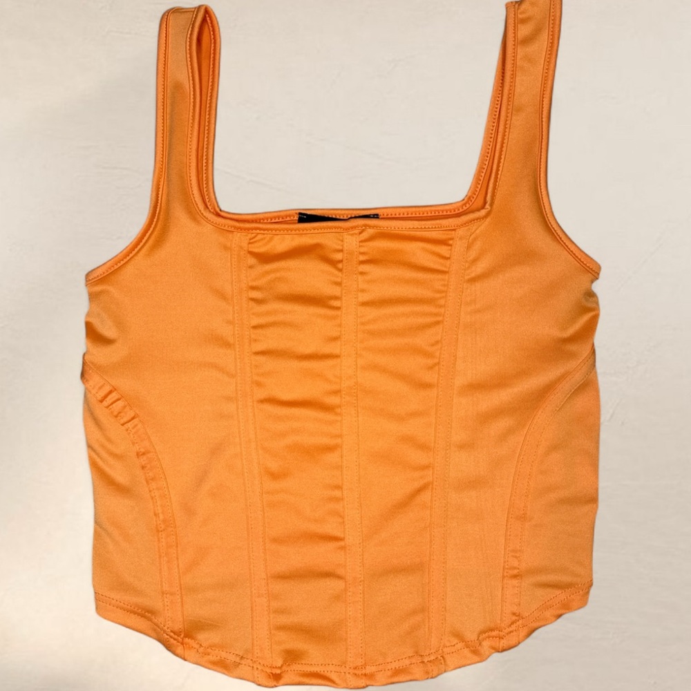 21 Saints orange corset crop top